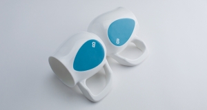 Ceramic turquoise coffee mugs