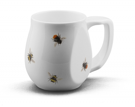 Ceramic red and yellow bee coffee mugs perfect as a novelty mug gift